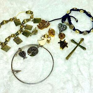 Vintage & New Religious Jewelry Lot 11 pieces